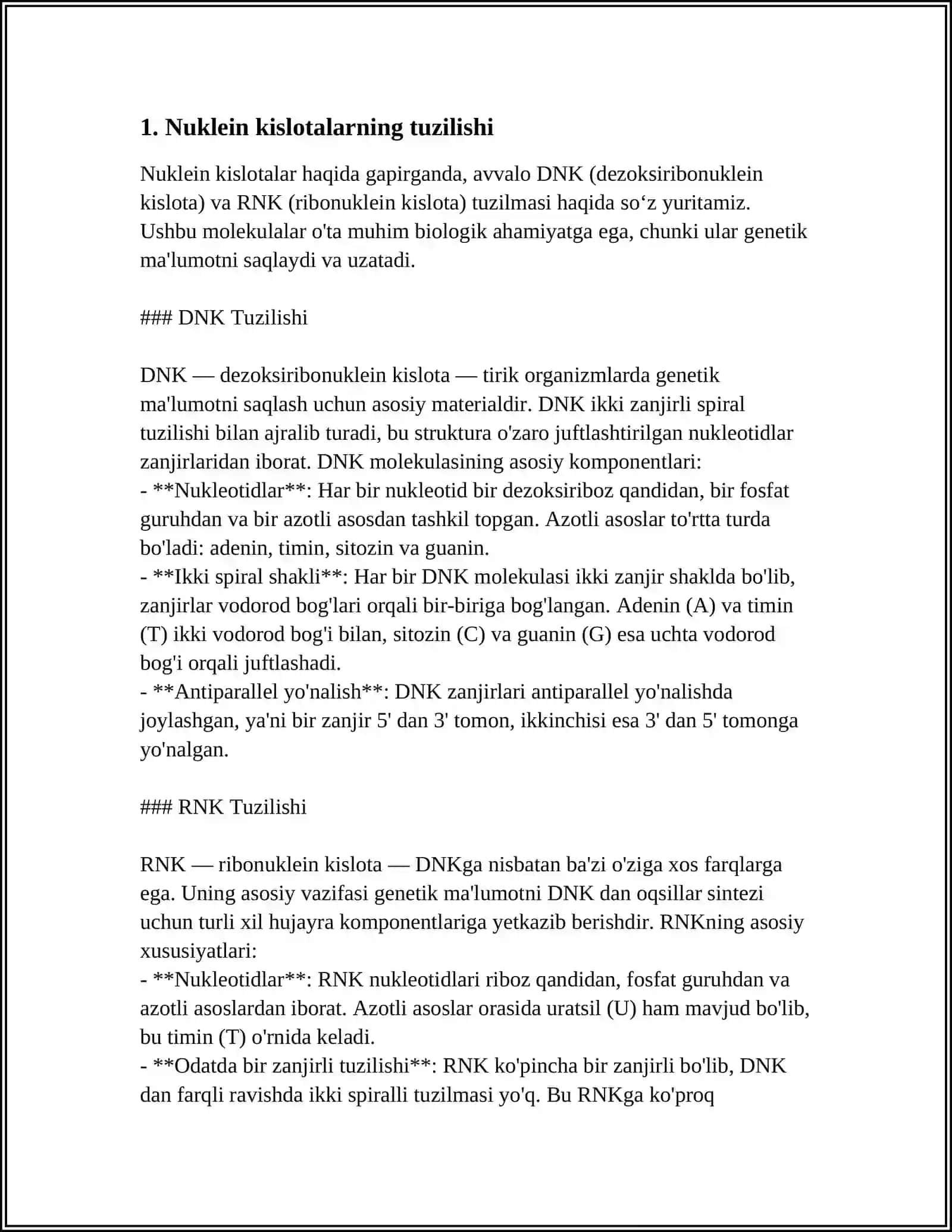 NUKLEIN KISLOTALAR 3