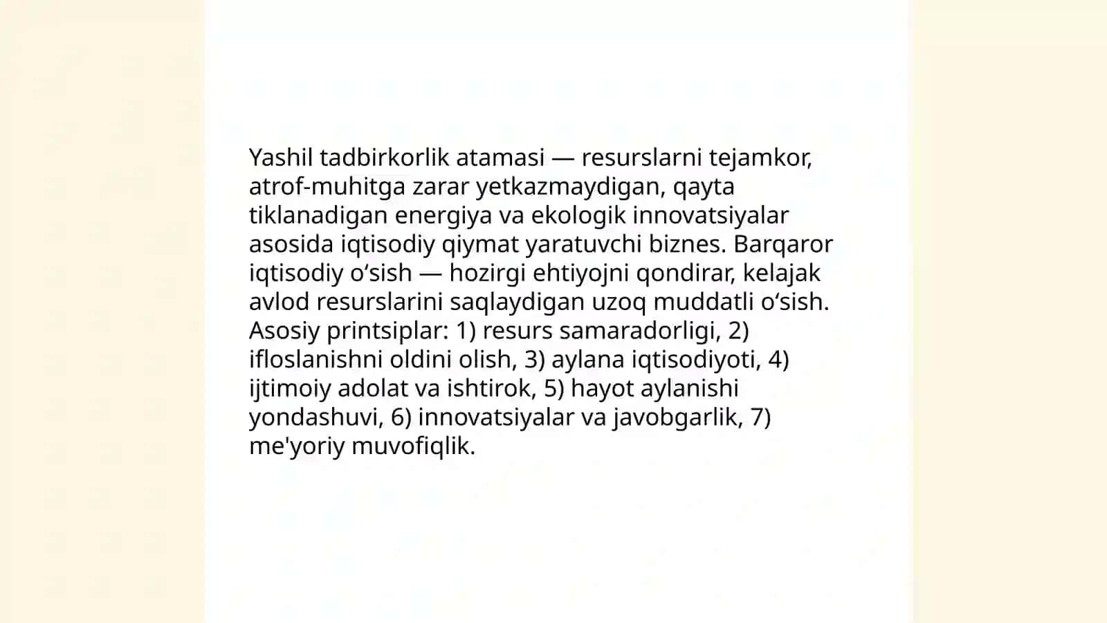Yashil tadbirkorlik asosida barqaror iqtisodiy oʻsish 3
