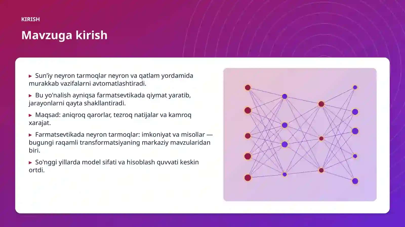 Farmatsevtikada neyron tarmoqlar: imkoniyat va misollar 3