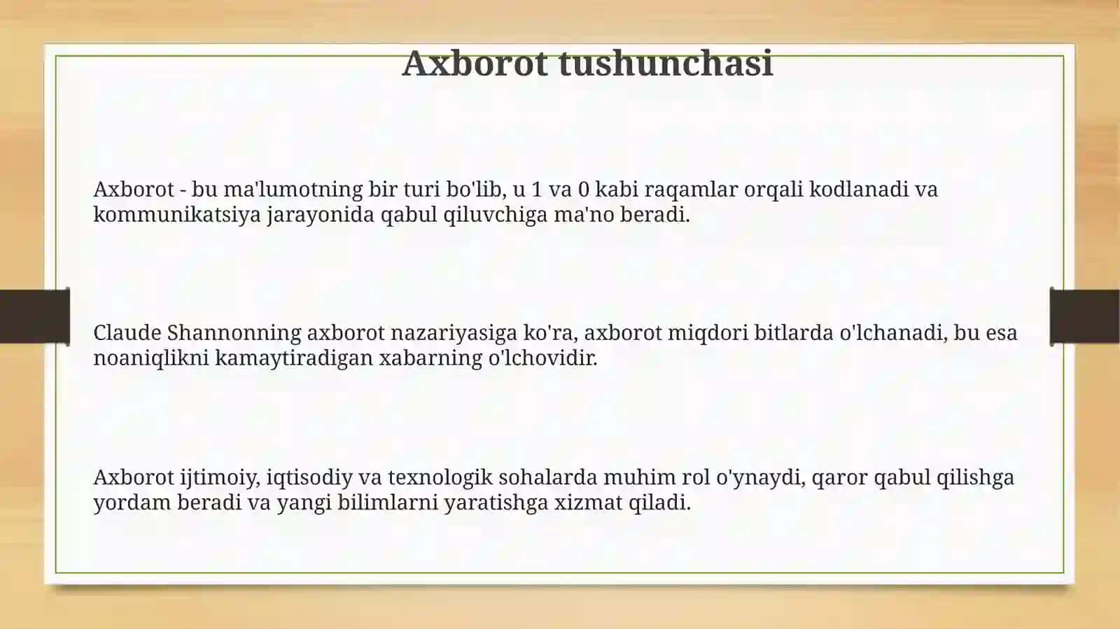 Axborottushunchasi 3