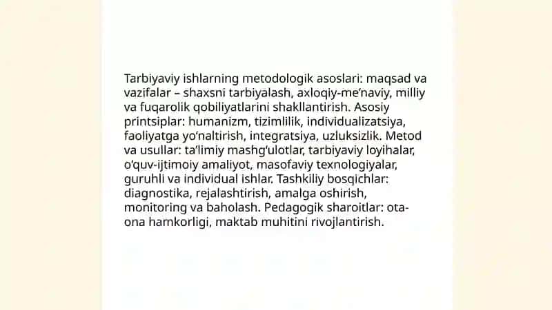 Tarbiyaviy ishlar metodikasi fanidan taqdimot tayyorlash 3