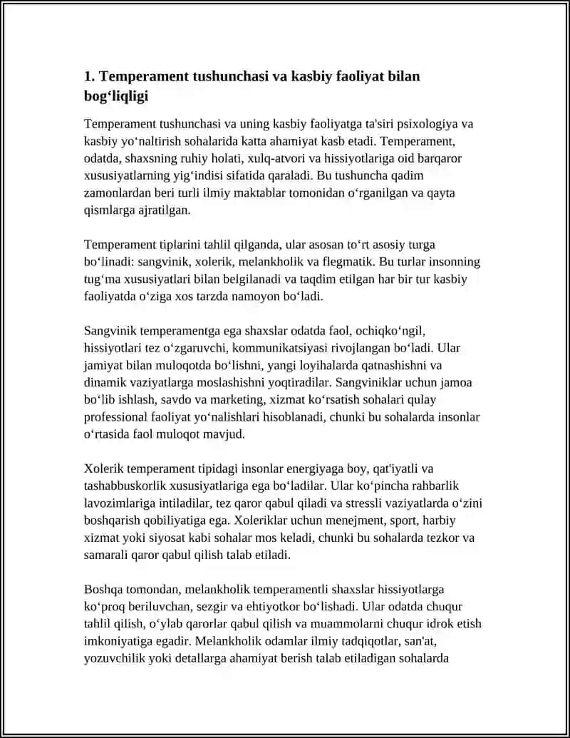 TEMPERAMENTLAR VA KASBIY FAOLIYATGA TA'SIRI 3