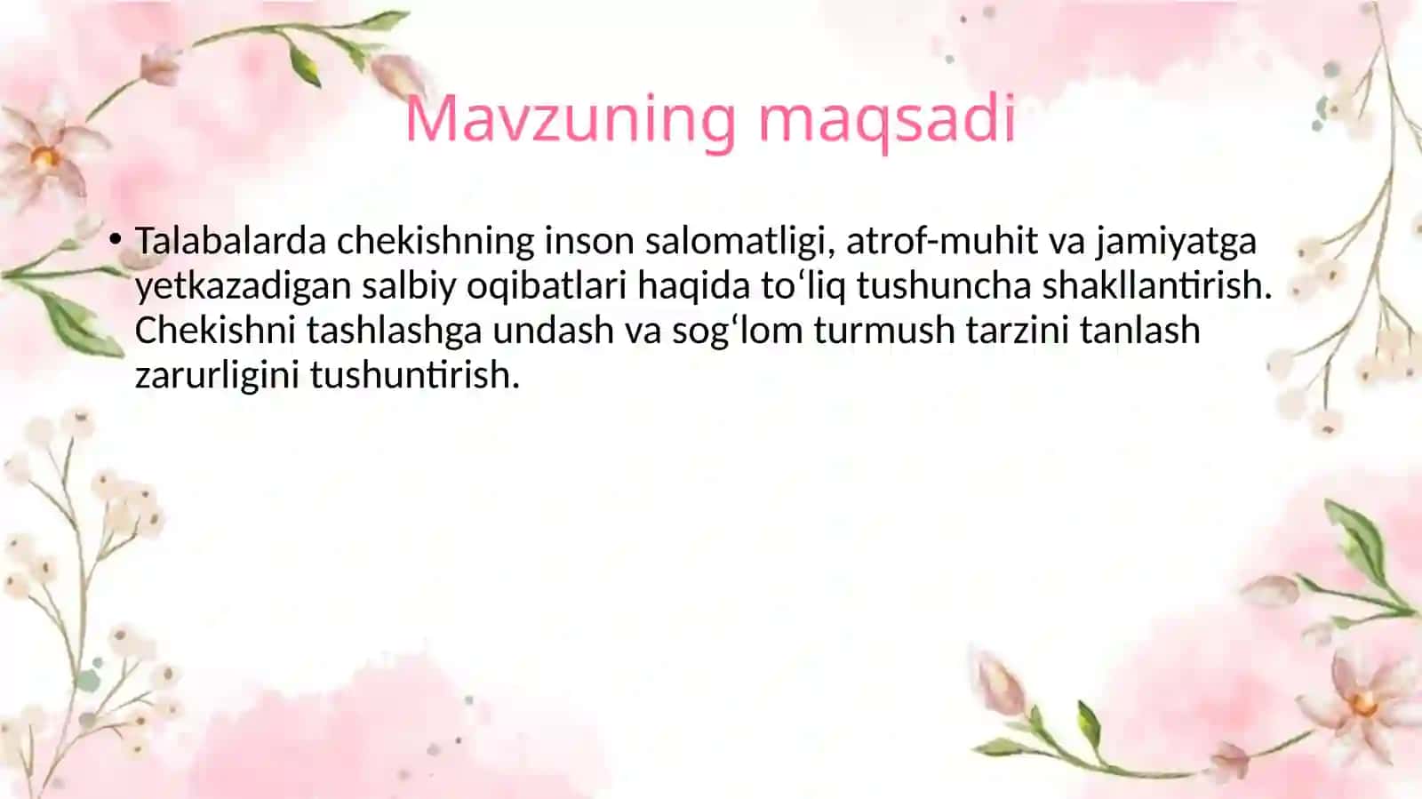 Chekishning salbiy oqibatlari 3