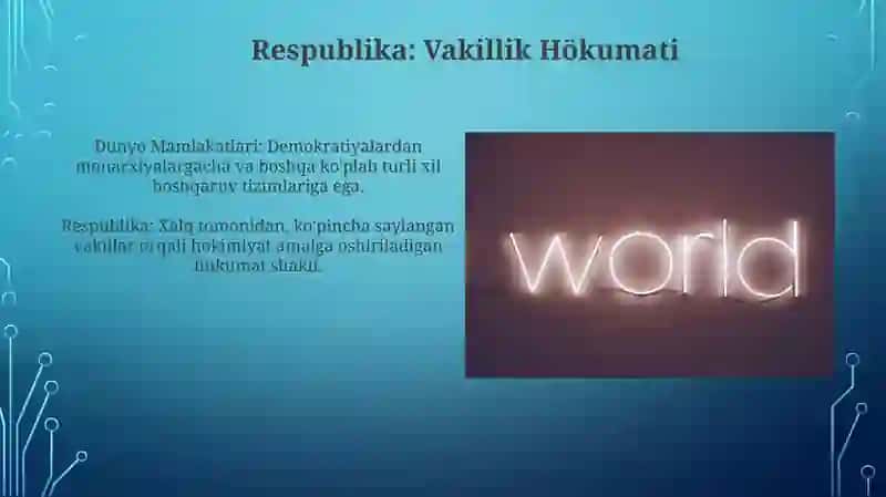 Dunyo mamlakatlarining davlat tuzumi va boshqarilish shakllari 3