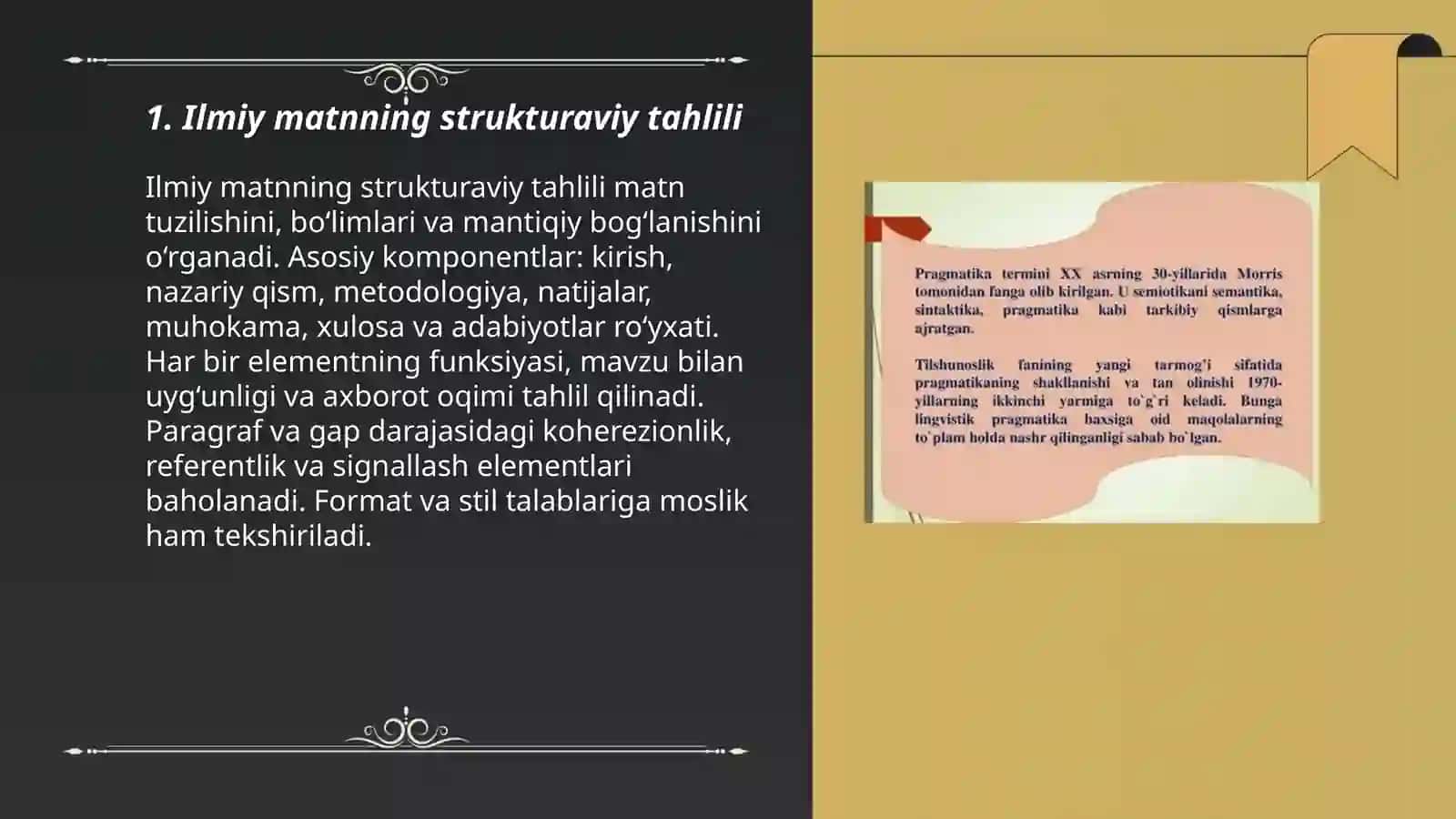 Ilmiy matnning kompleks tahlili 3