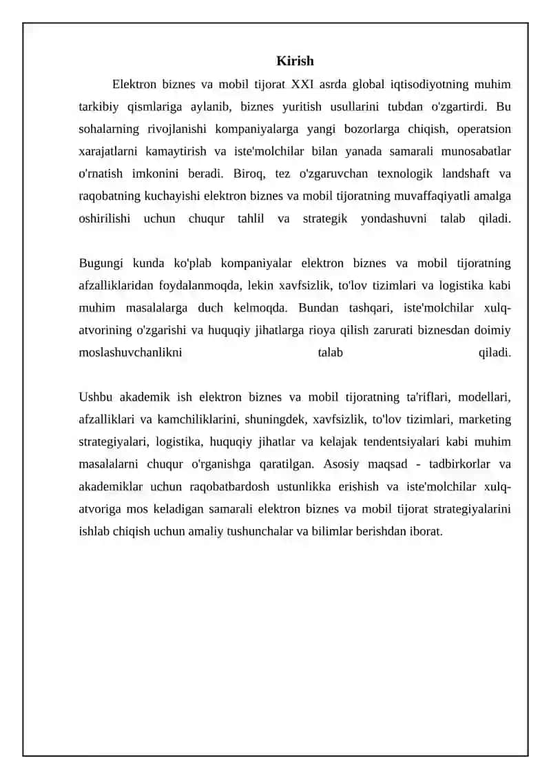 Elektron biznes va mobil tijorat 3