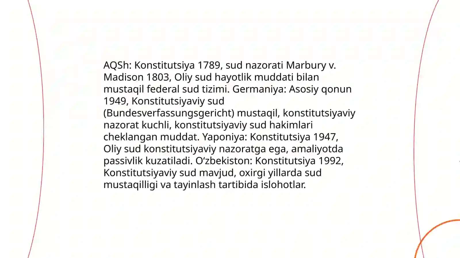 Sud hokimiyatining konstitutsiyaviy asoslari: AQSh, Germaniya, Yaponiya va Oʻzbekiston taqqoslamasi 3