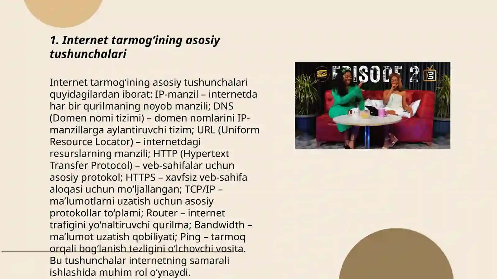 Internet tarmog‘ining asosiy tushunchalari 3