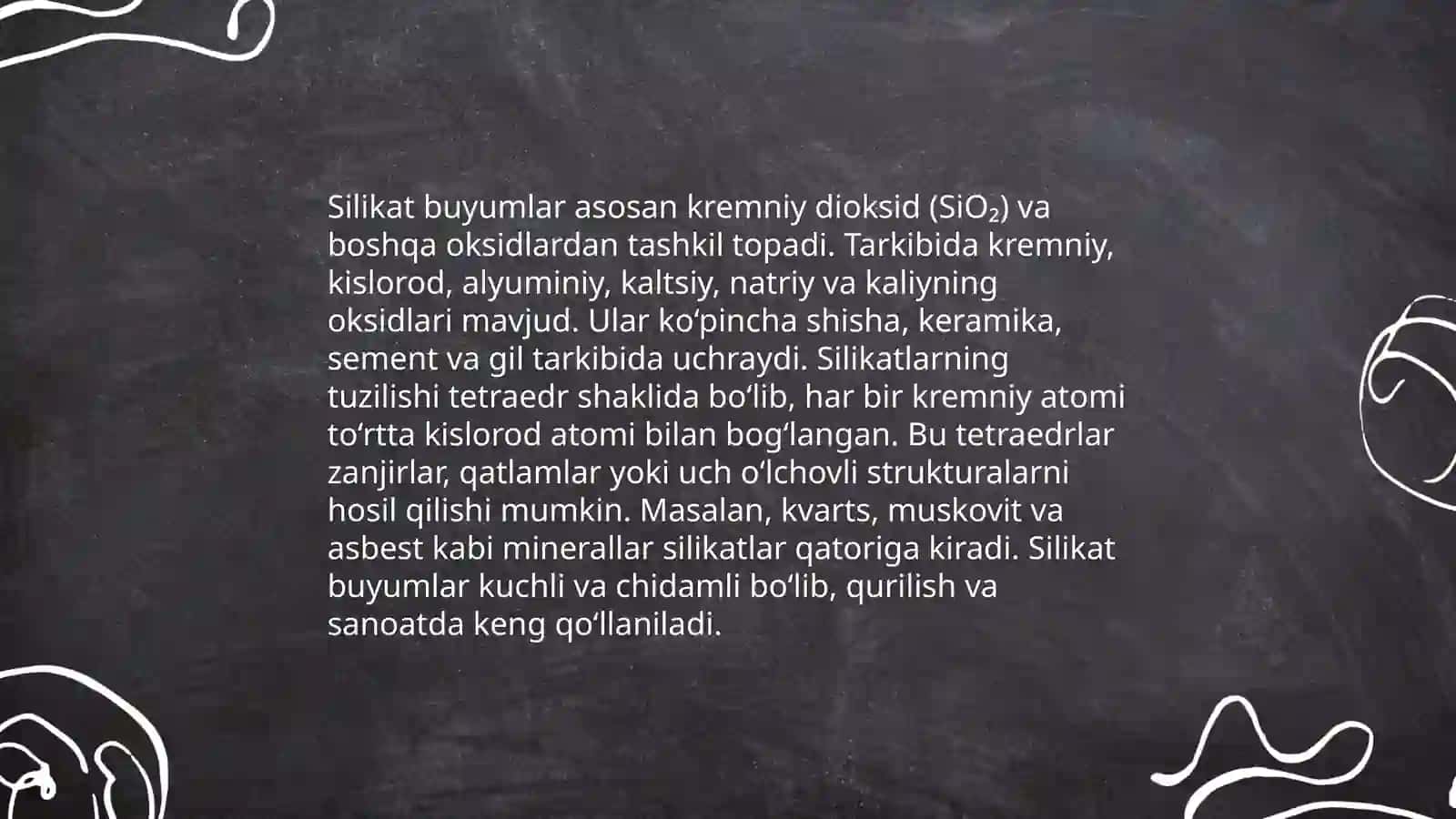 Silikat buyumlari va materiallarining tavsifi. Ularning xalq xo‘jaligidagi ahamiyati 3