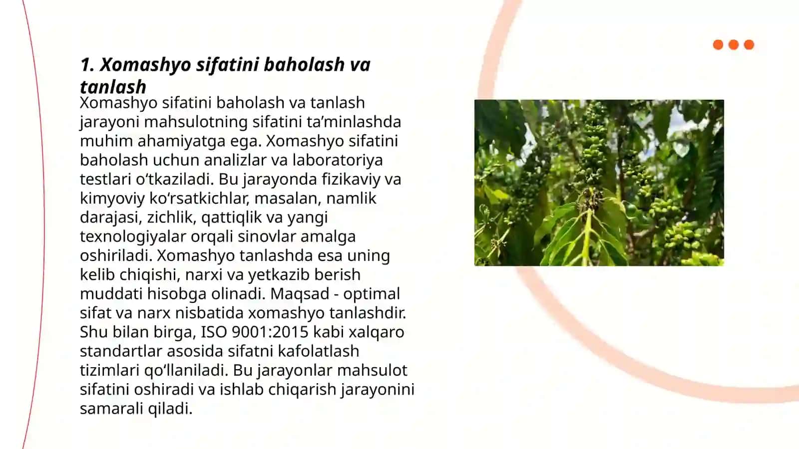 Kofe mahsulotlari ishlab chiqarishining biotexnalogik asoslari 3