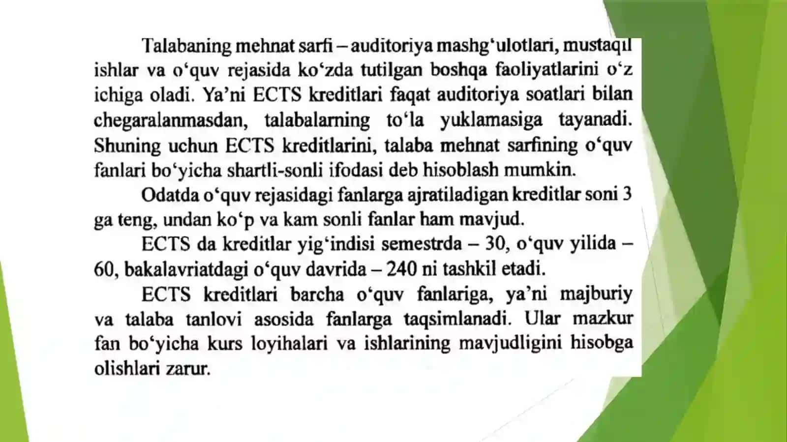 ECTS (YevropaKreditTransfer Tizimi)-Kredittexnologoiyasiasoslari 3