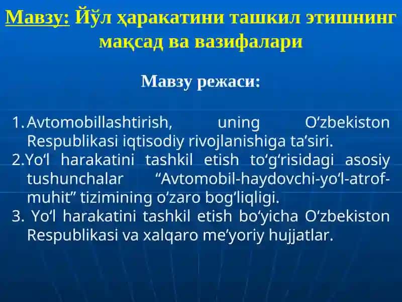 Avtomobil transporti vositalari 3