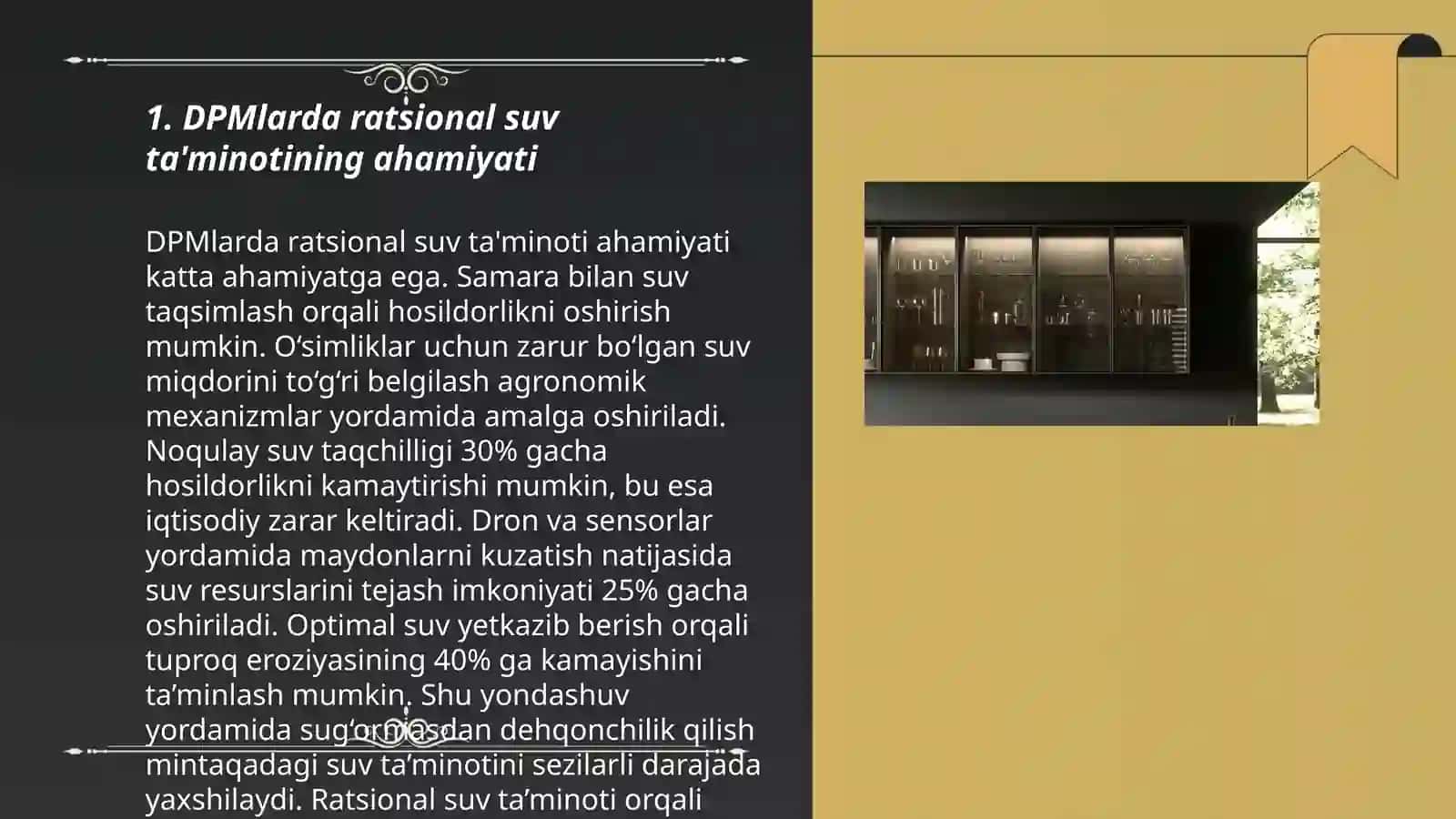 DPMlarda ratsional suv ta'minotining ahamiyati 3