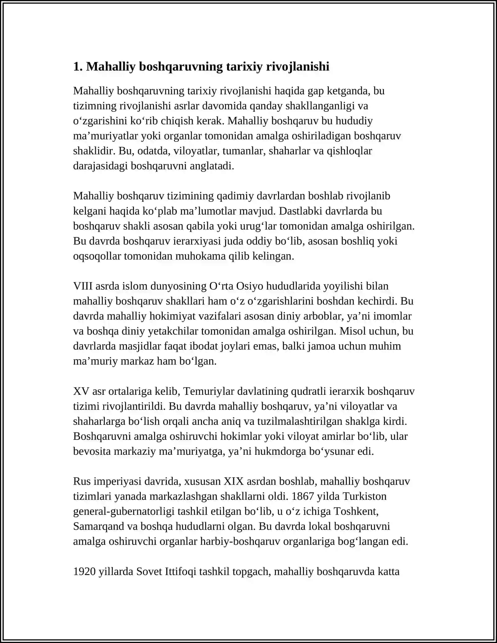 MAHALLIY BOSHQARUV MUNITSIPAL BOSHQARUV TASHKILOTI SIFATIDA 3