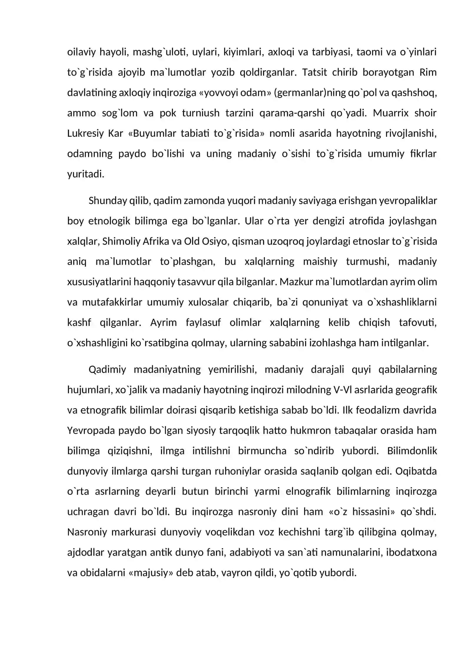 TUAREGLAR MADANIYATI - KURS ISHI 3
