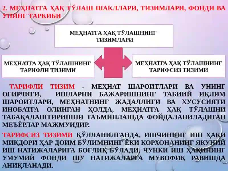 Меҳнат ва иш ҳақиҳисоби 3