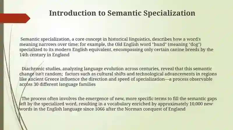Specialization of meaning 3