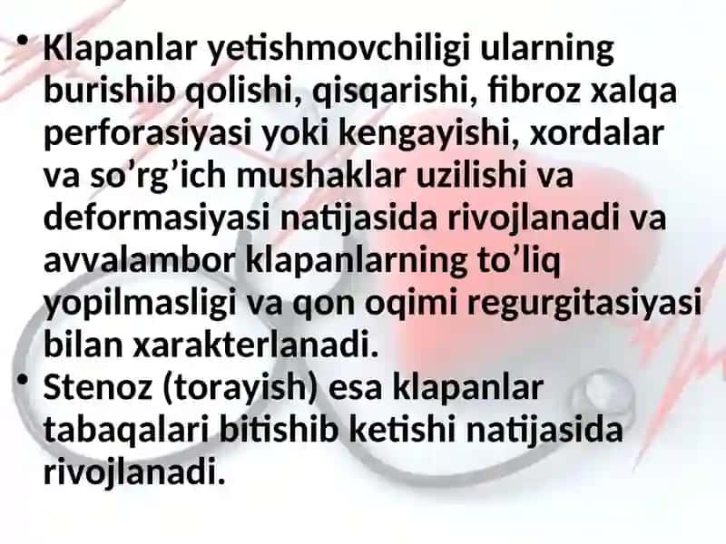 Yurak orttirilgan nuqsonlari 3