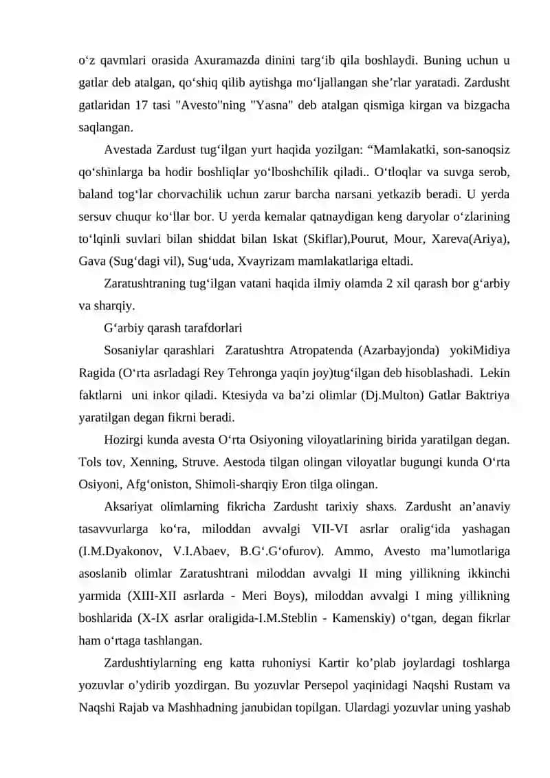 Avesto va zardushdiylik ta'limoti 3