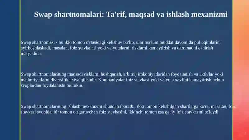 Swap shartnomalari 3