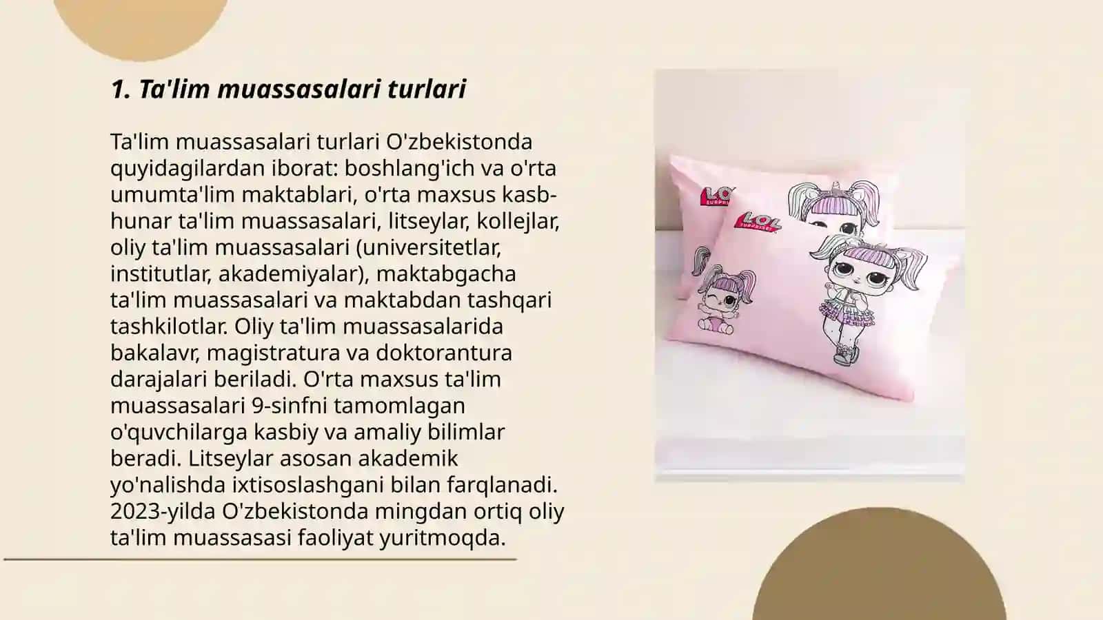 Ta'lim Muassasalari Turlari 3