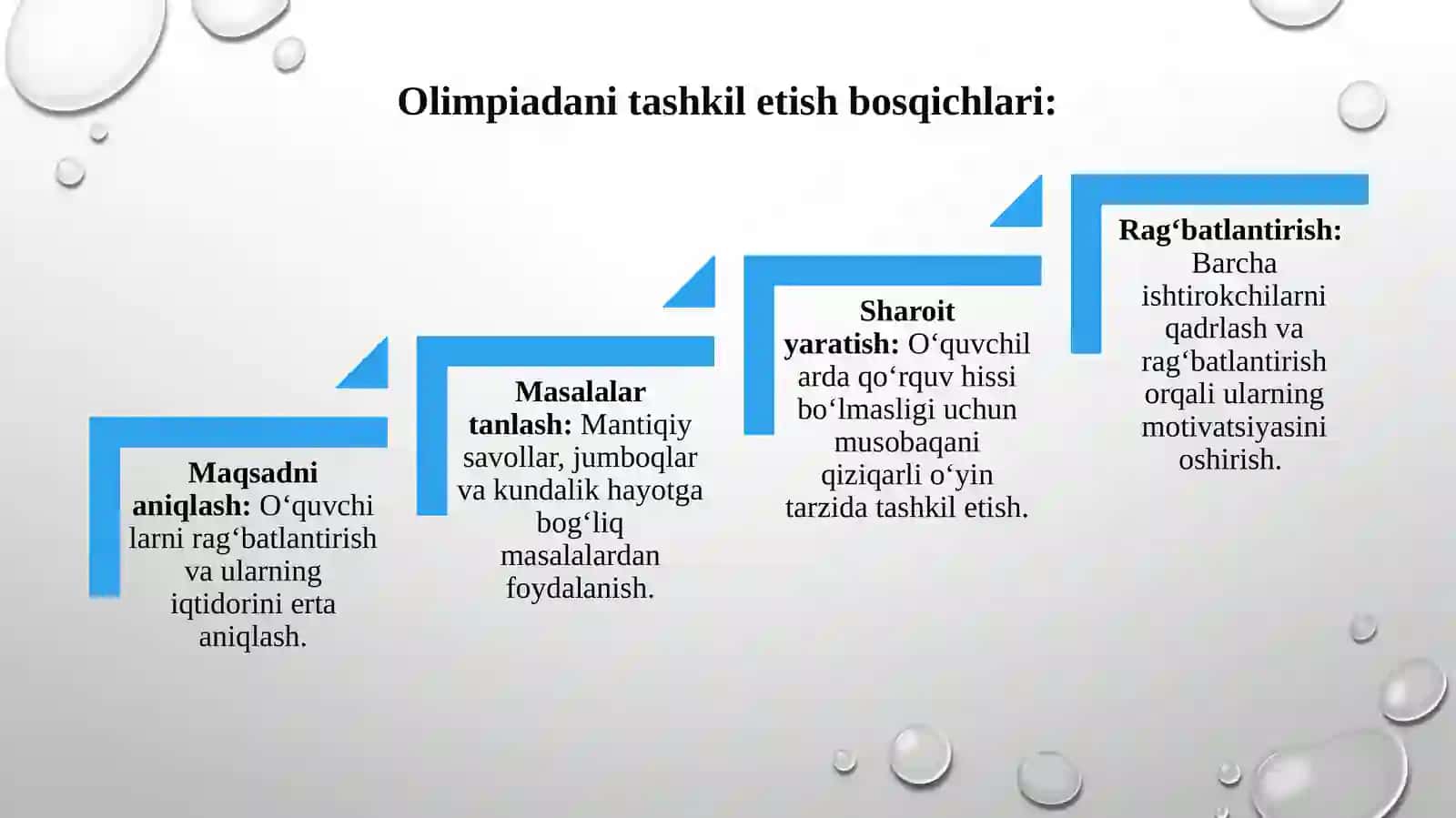 Matematikadan ekskursiyalar, ertaliklar, o‘yinlarni tayyorlash va o‘tkazish metodikasi 3