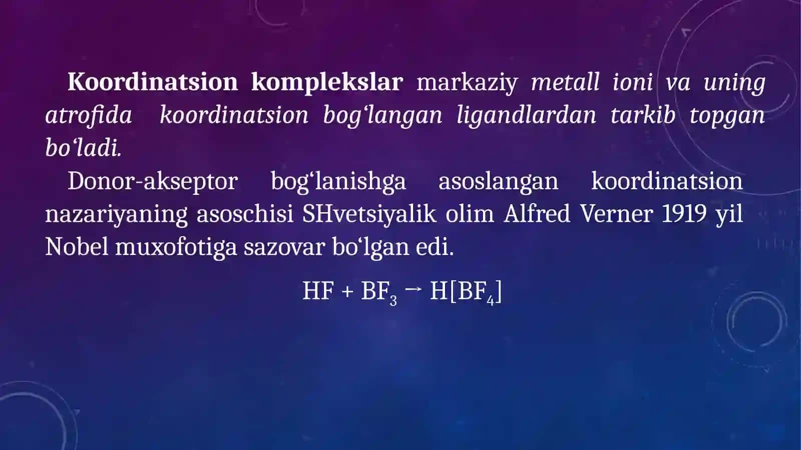 Kompleks birikmalar eritmalarida va oksidlanish-qaytarilish muvozanati 3
