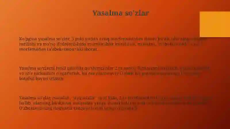 Yasalma so'zlar 3