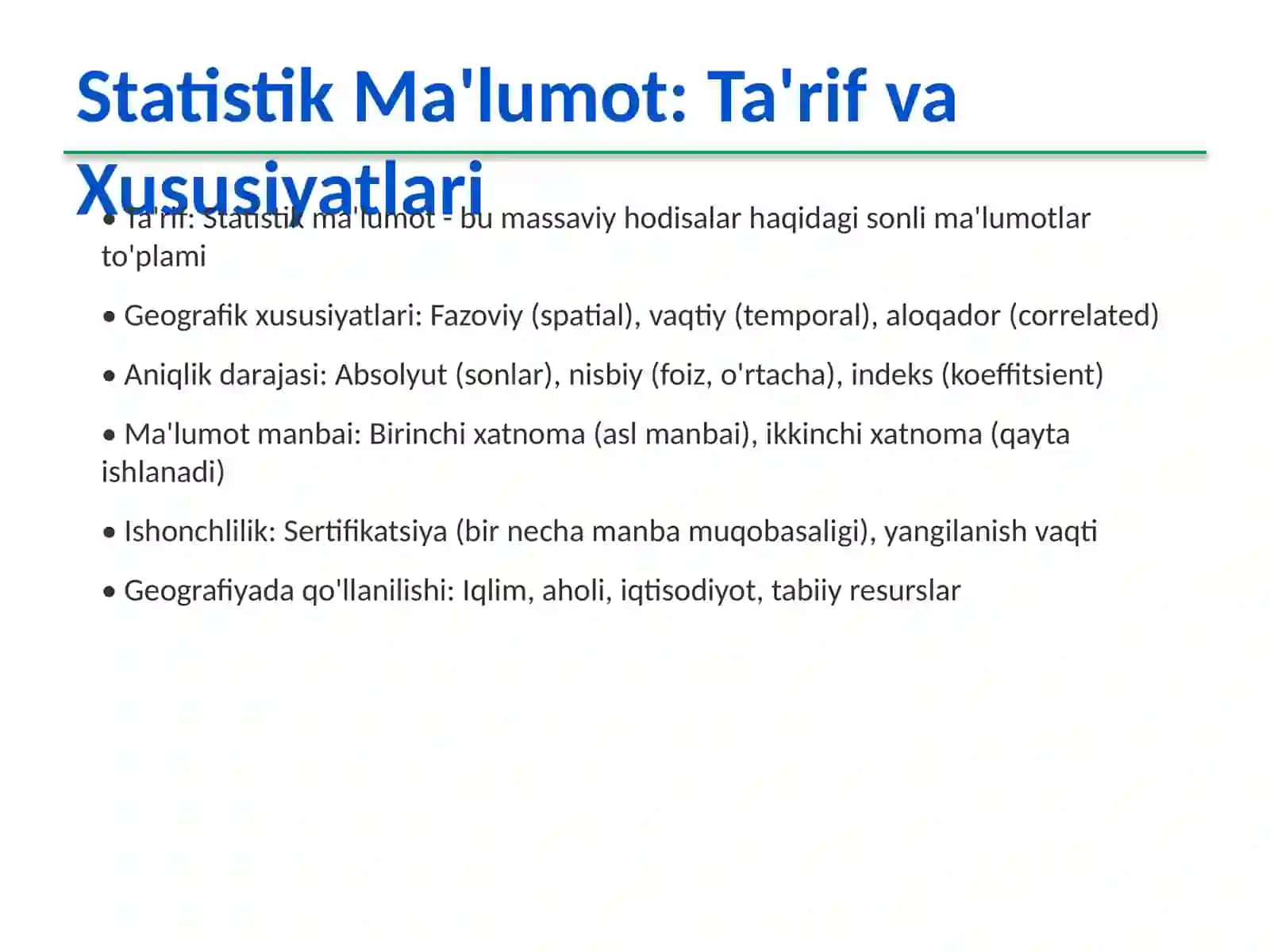 Geografiya Darslarida Statistik Ma'lumotlardan Foydalanish 3