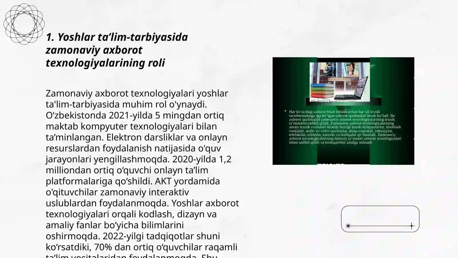 Yoshlar ta’lim-tarbiyasida zamonaviy axborot texnologiyalarining o‘rni va ahamiyati 3