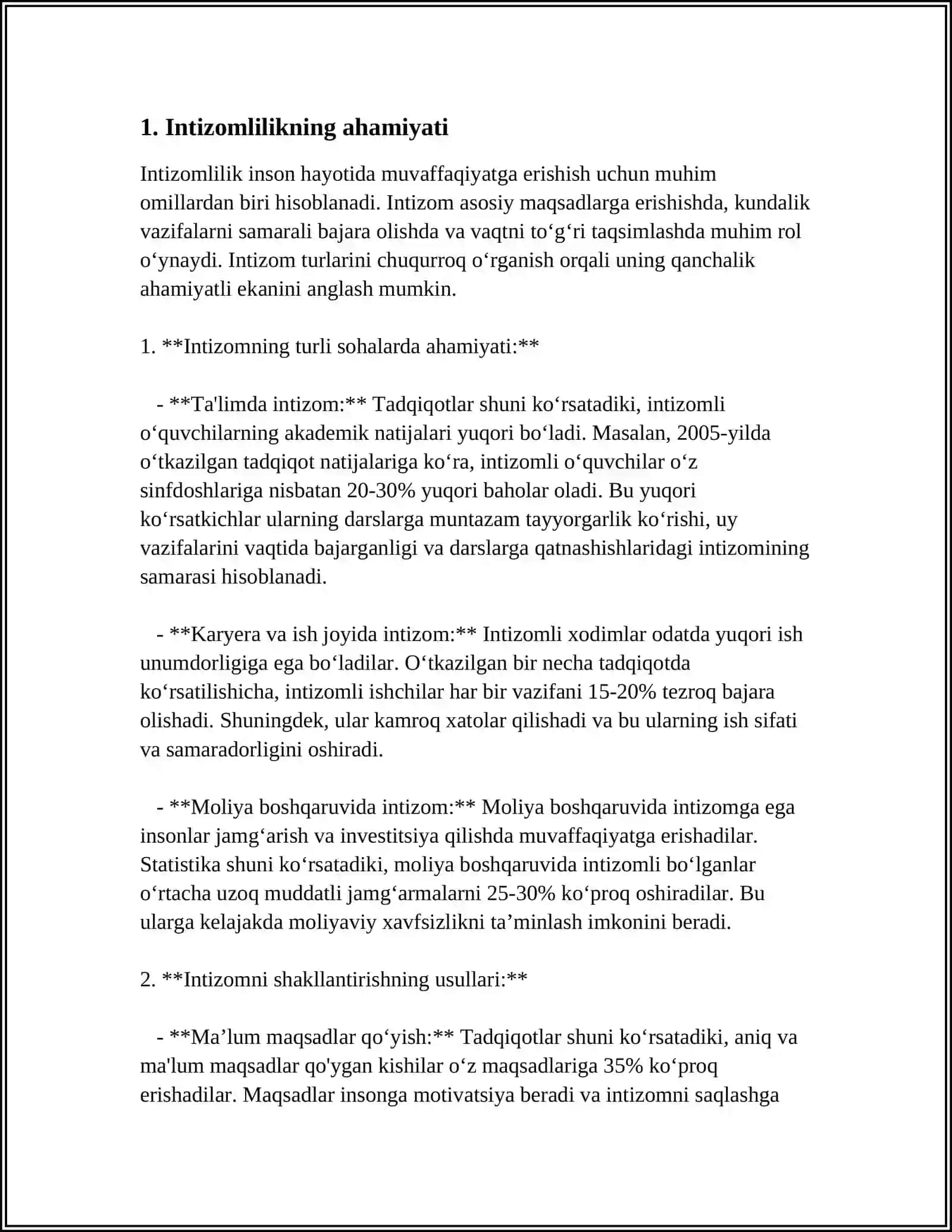 BOLALARDA INTIZOMLILIKNI TARBIYALASHNING SHAKLI VA METODLARI 3