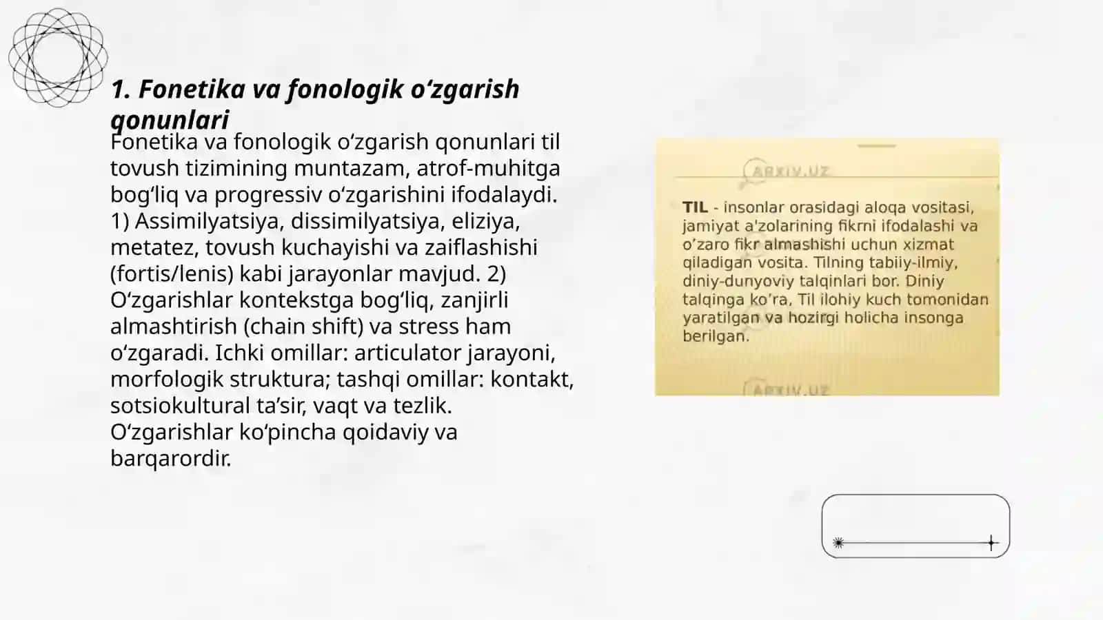 Fonetika va fonologik o'zgarish qonunlari 3