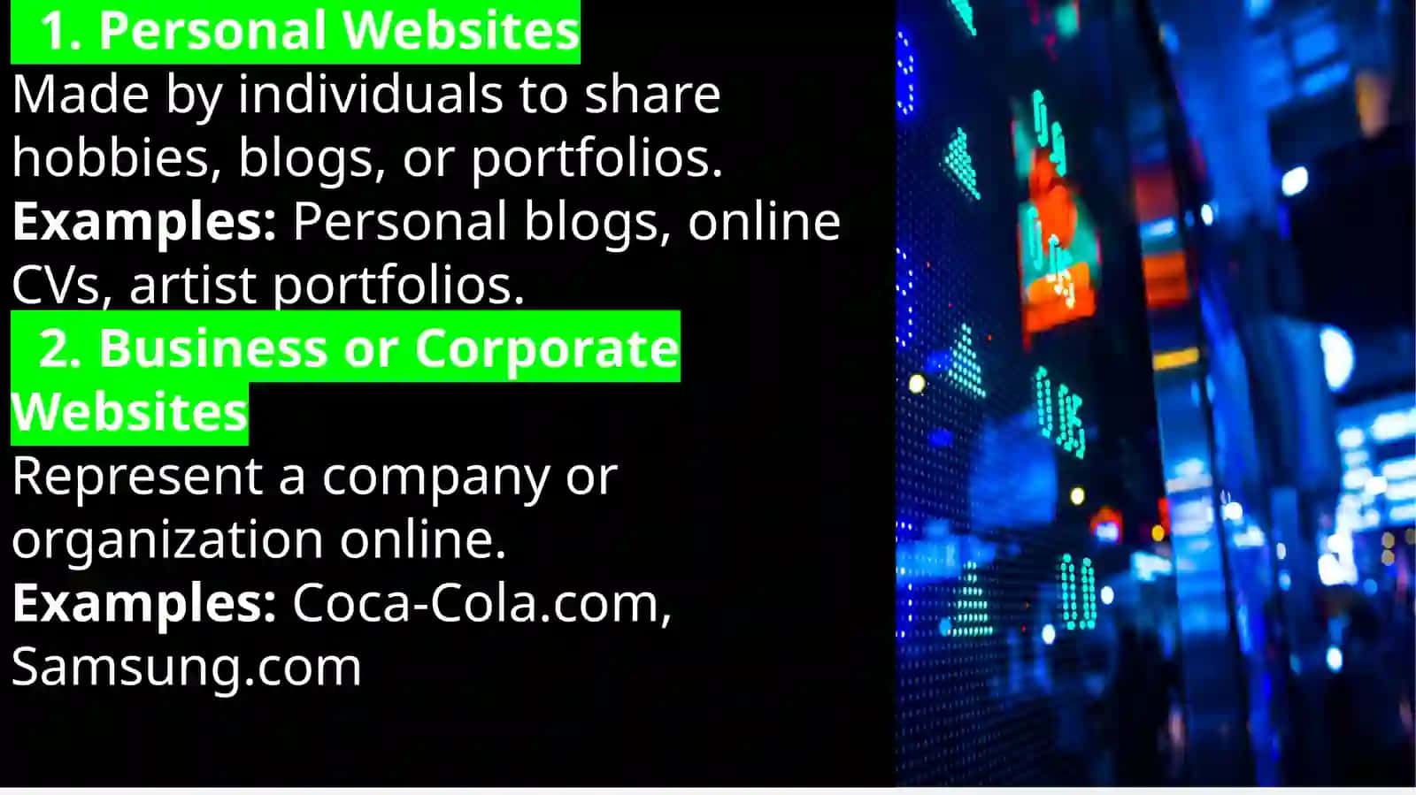about websites… 3