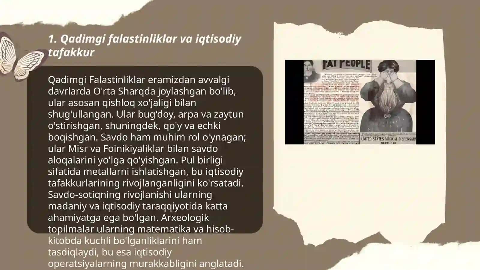 Qadimgi falastinliklar va iqtisodiy tafakkur 3