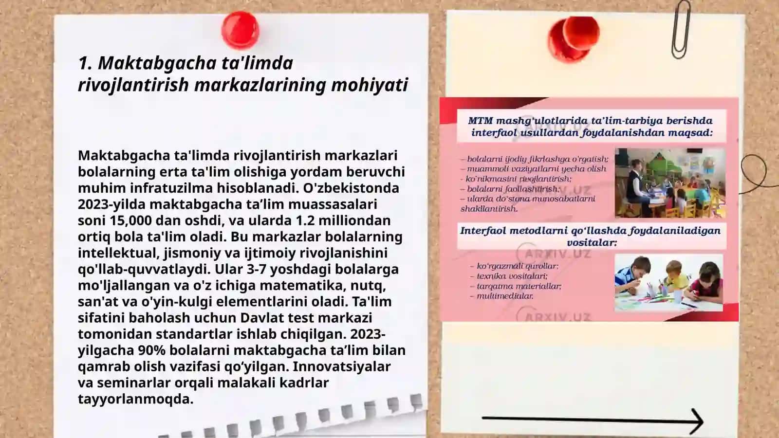 Maktabgacha ta'limda rivojlantirish markazlarining mohiyati 3