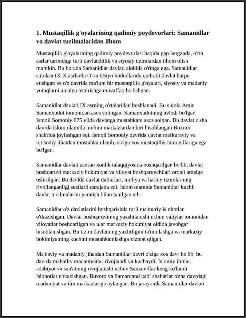 O'ZBEKISTONDA MUSTAQILLIK G'OYALARINING TARIXIY ASOSLARI 3
