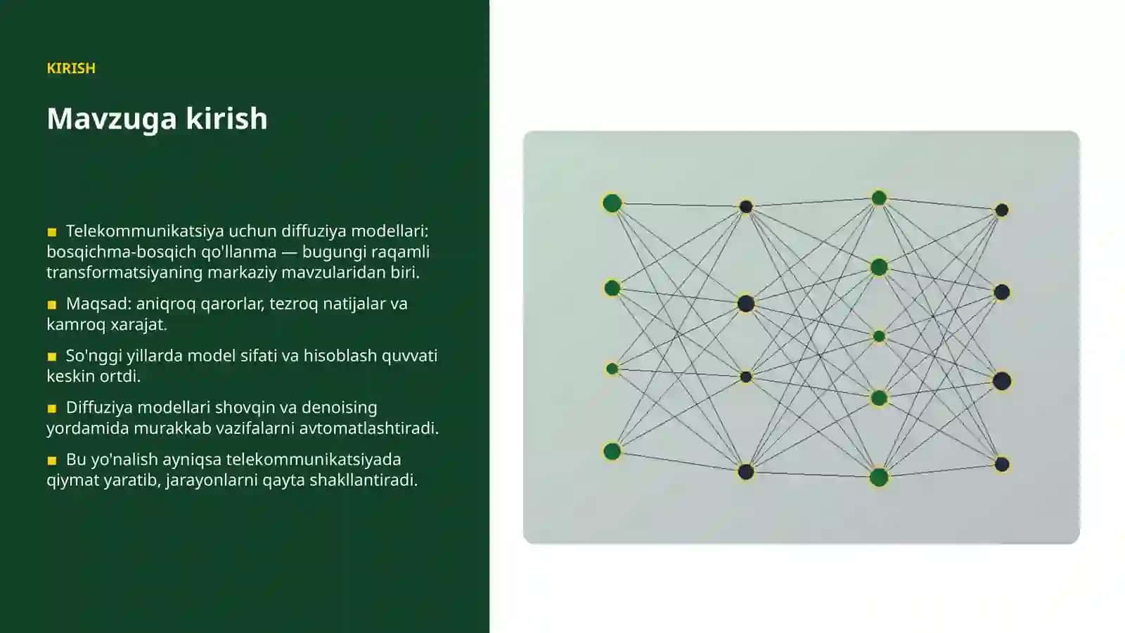 Telekommunikatsiya uchun diffuziya modellari 3
