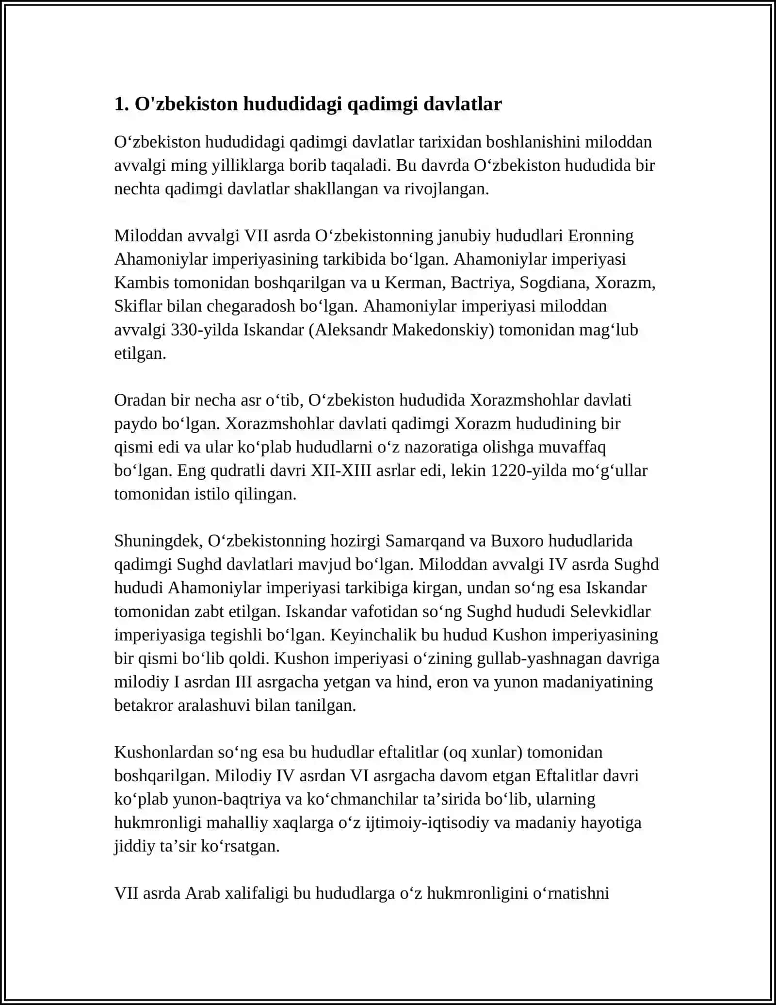 O'ZBEKISTON HUDUDIDA QADIMGI DAVR DAVLATI VA HUQUQI 3