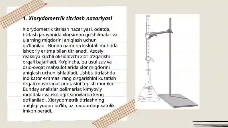 Xlorydometrik, bromometrik va dixromatometrik titrlash 3