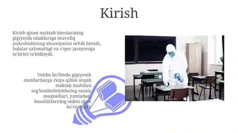 Maktab binosiga qoʻyiladigangigenik talablar 3