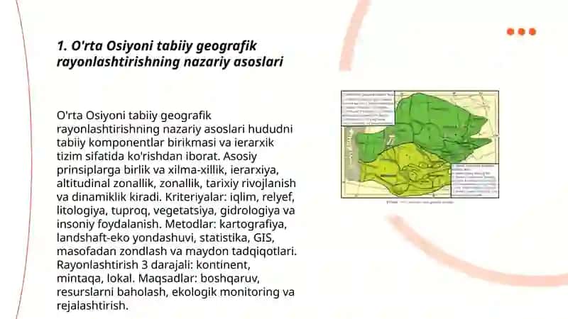 O'rta Osiyoni tabiiy geografik rayonlashtirish 3