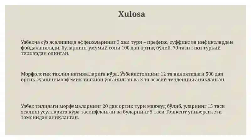 Morfemika va morfema haqida umumiy ma'lumot 3