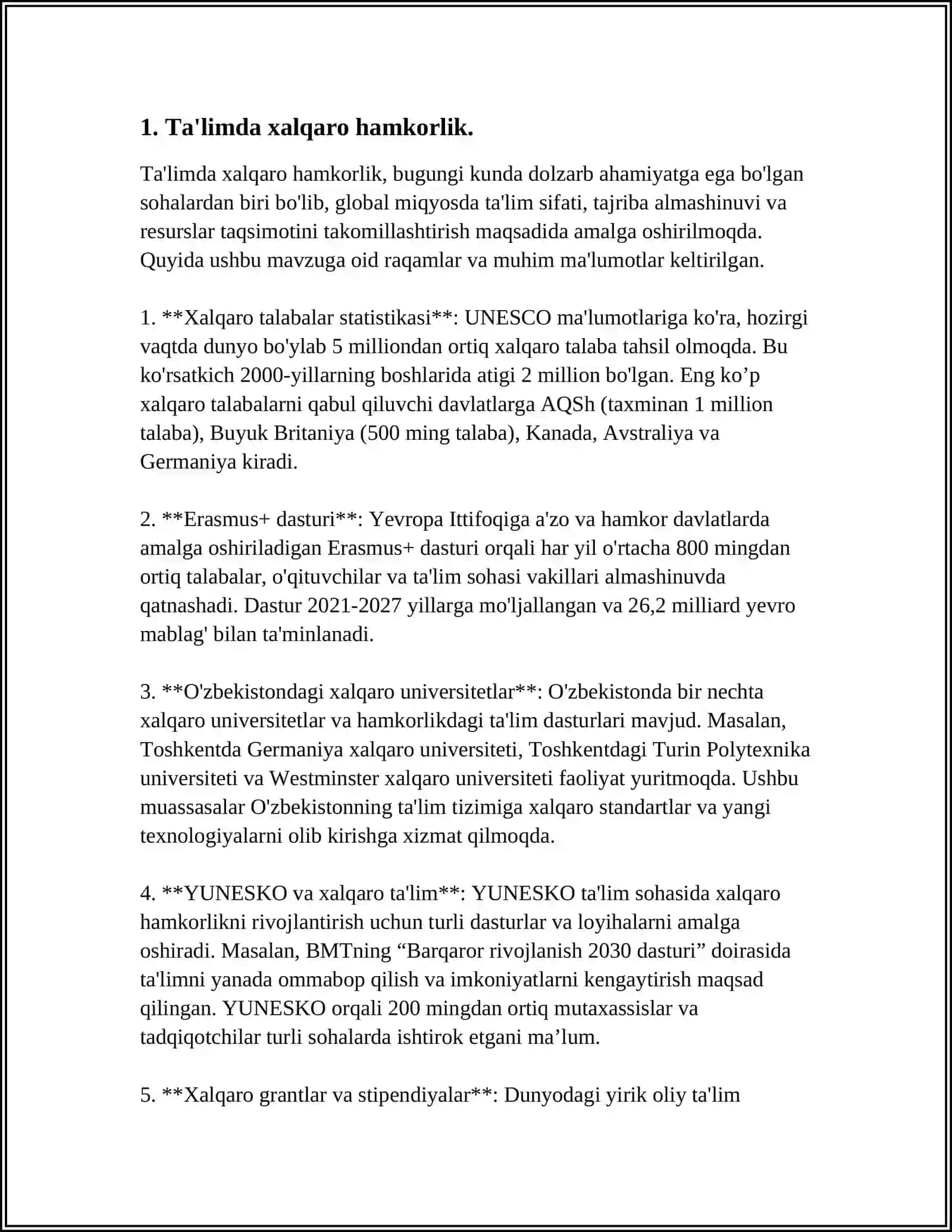 TA'LIMNING XALQAROLASHUVI VA GLOBALLASHUVI 3
