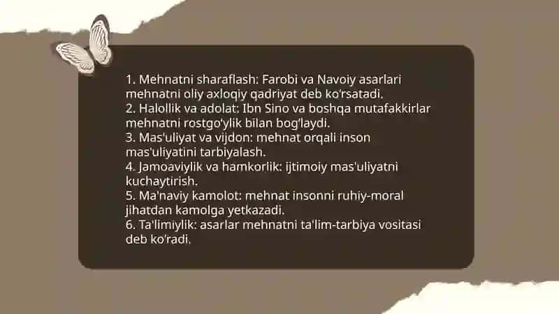 Sharq mutafakkirlarining asarlarida mehnat tarbiyasi haqida 3