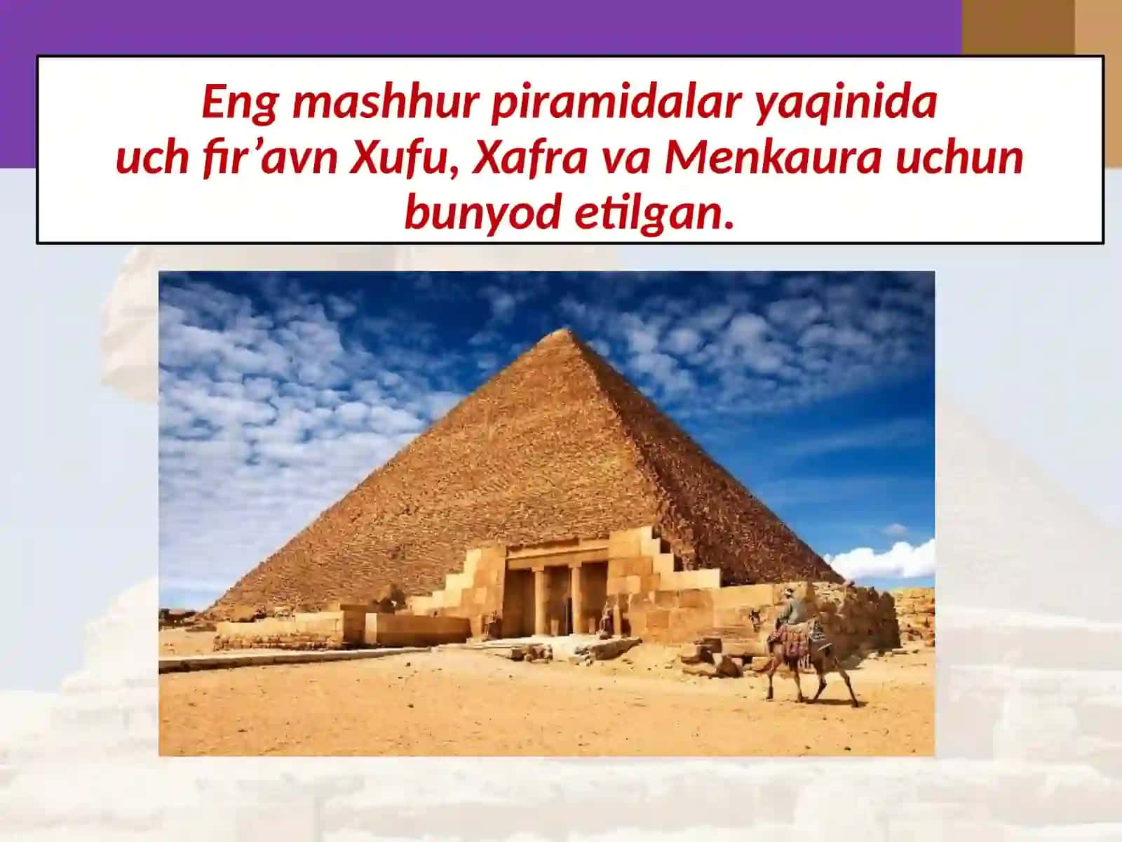 Piramidalar va maqbaralar 3
