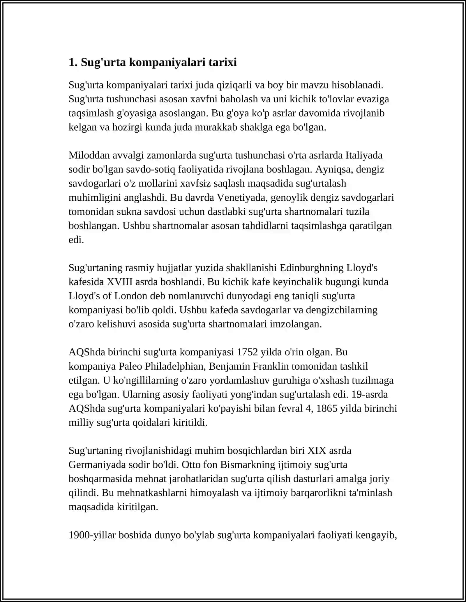 SUG'URTA KOMPANIYALARI VA ULARNING ASOSIY FUNKSIYALARI 3