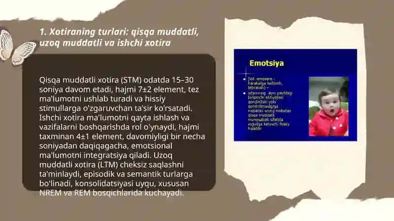 Xotira emotsiya va hissiyot Uyqu Fizologiyas Mamadaliyev Sevinch 3