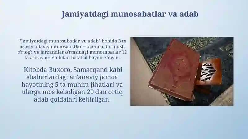 AL-ADAB AL-MUFRAD Islomiy odob -axloq darsligi 3