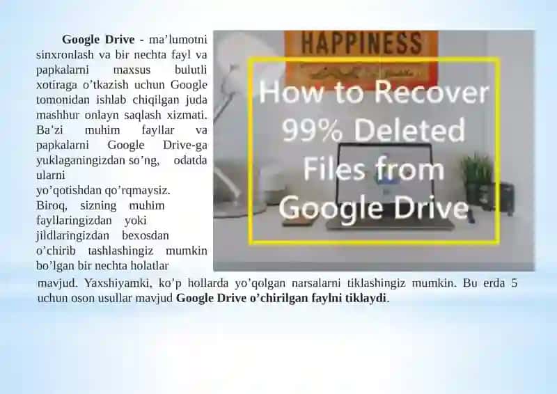 Google Drive -fayllarinisaqlashmumkinbo‘lganbulutlihostingyaratish 3