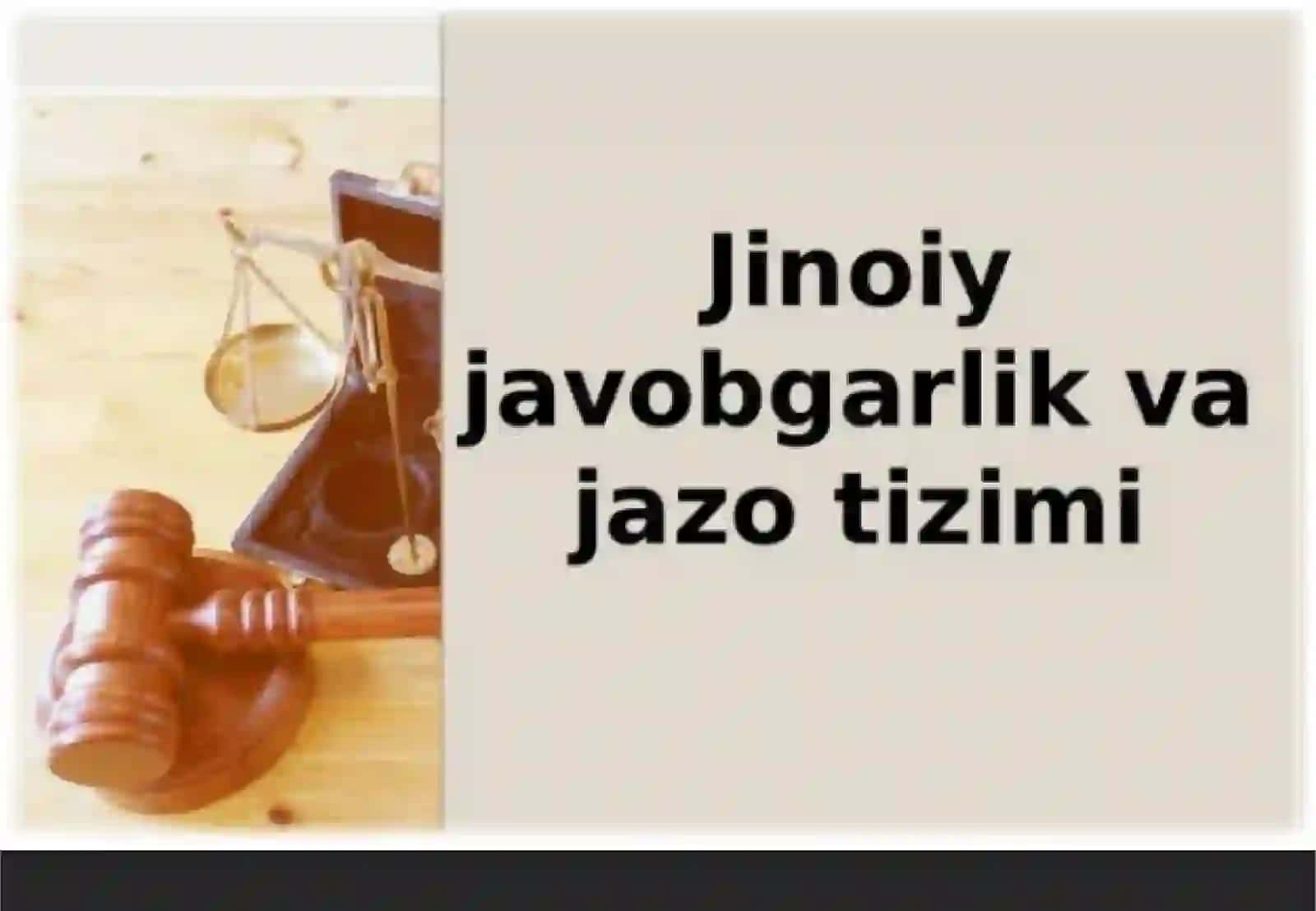Jinoyat jazosi tushunchasi va tizimi 3